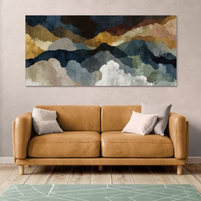 Framework Abstract Shapes Shades Of Natural Landscapes absh34 canvas print 