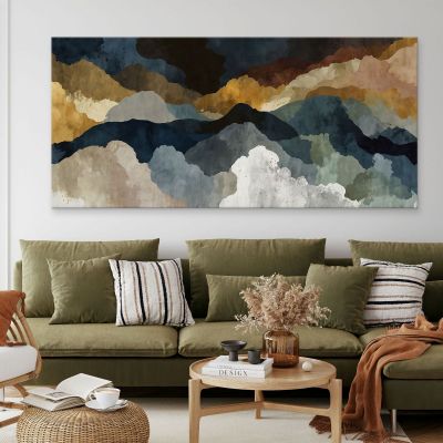 Framework Abstract Shapes Shades Of Natural Landscapes absh34 canvas print 