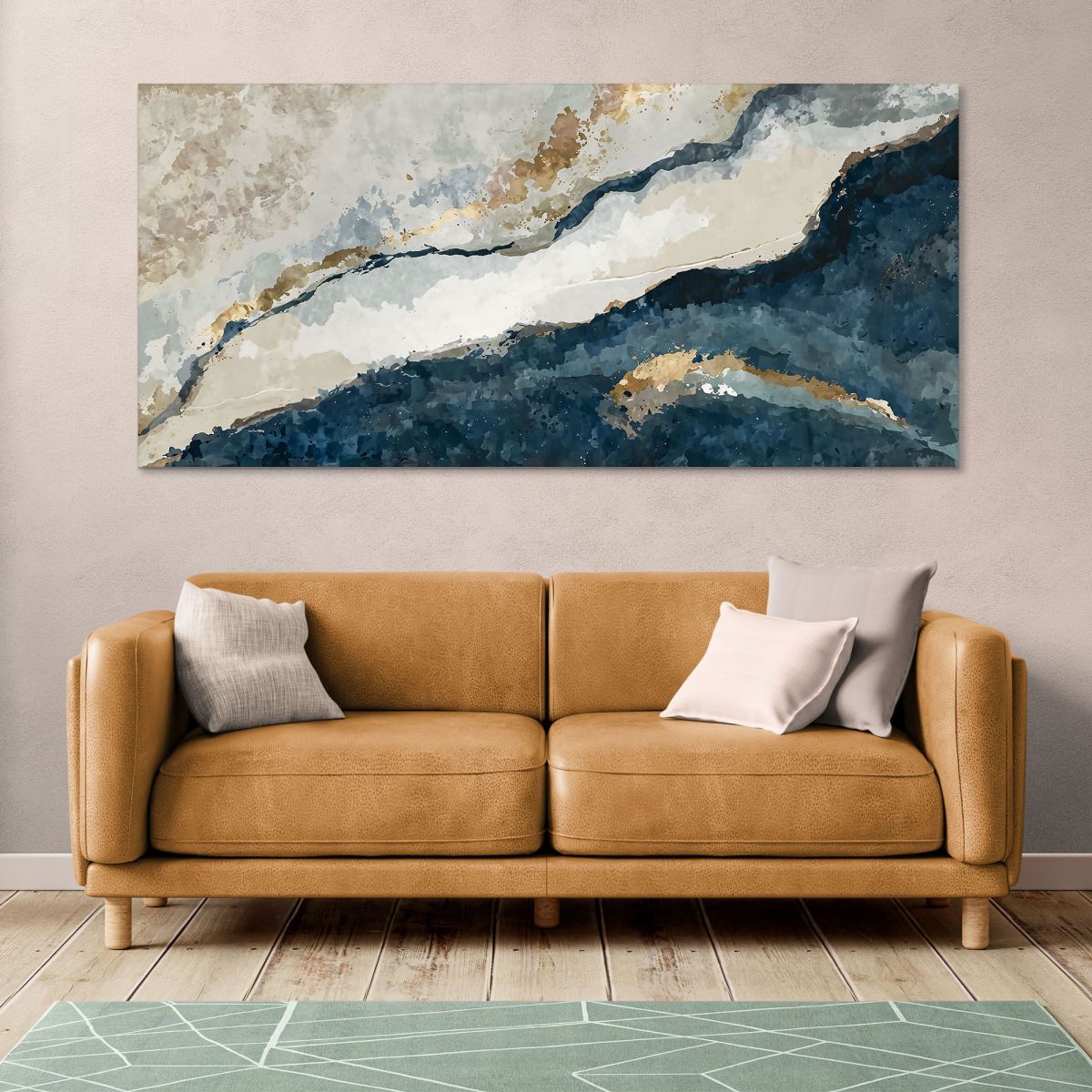 Abstract Shapes Painting Abstract Enchanted Beach absh37 canvas print 