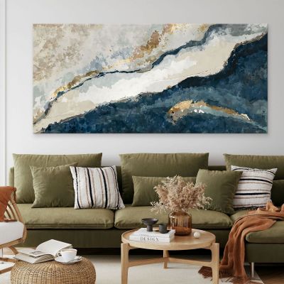 Abstract Shapes Painting Abstract Enchanted Beach absh37 canvas print 