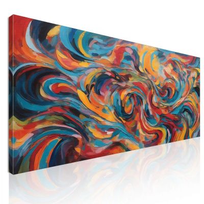 Painting Abstract Shapes Vortex Of Colors absh40 canvas print 