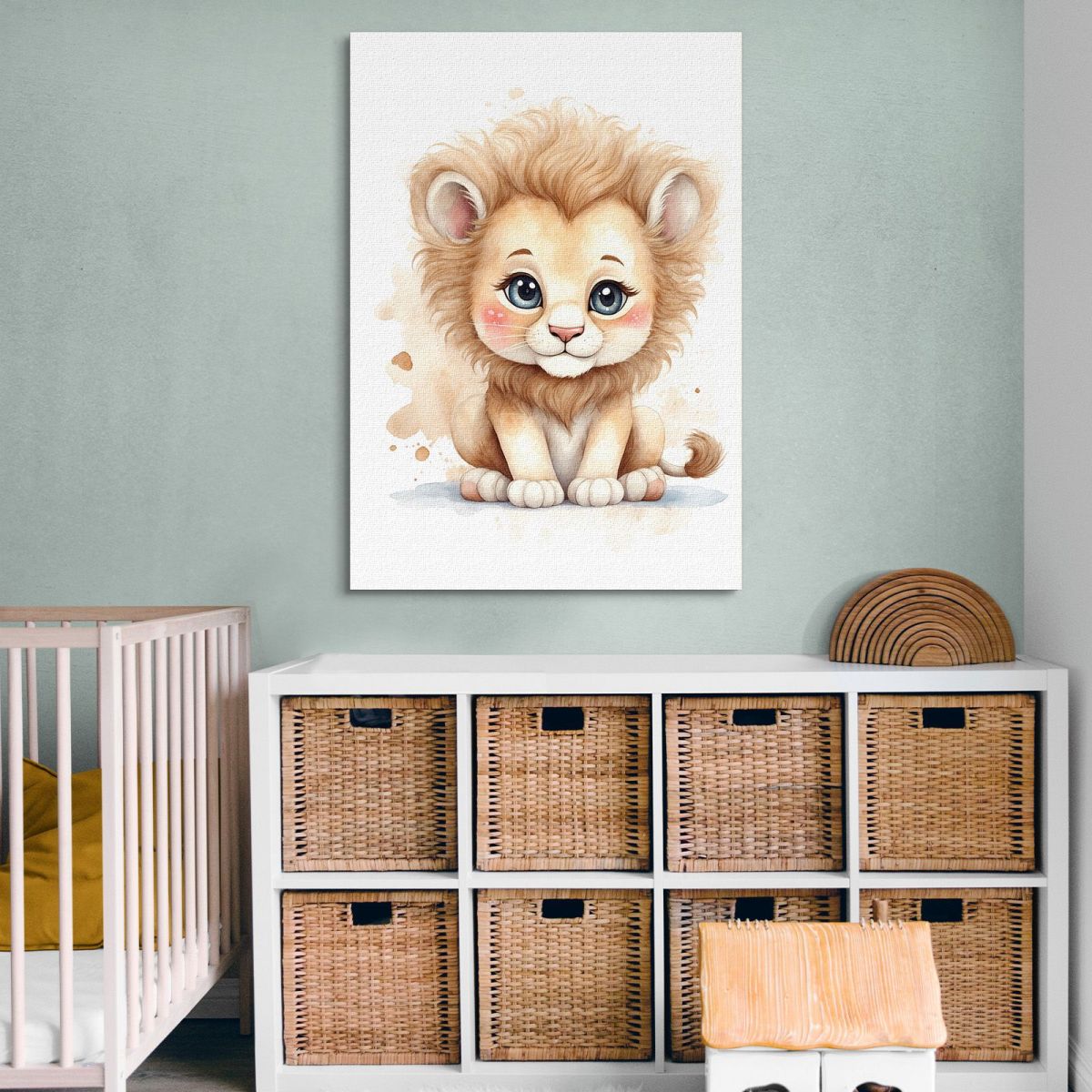 Picture For Baby'S Bedroom Lion Cub With Big Eyes bana11 canvas print 