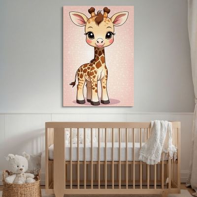 Painting For Nursery Bedroom Decoration Little Happy Giraffe banb1 canvas print 