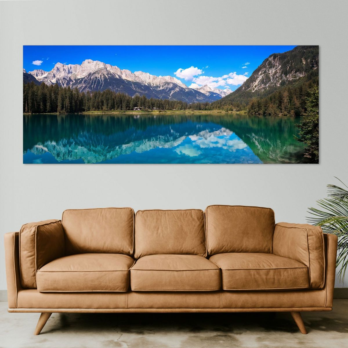 Mountains Painting Snow-Capped Mountains Piercing The Mists With Jagged Peaks And Rocky Structures mow26 canvas print 