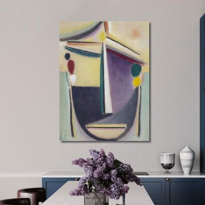 Abstract Head Black-Yellow-Purple Alexej von Jawlensky avj2 canvas print 