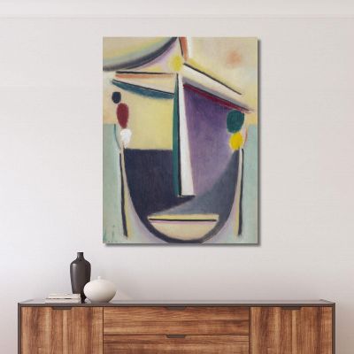 Abstract Head Black-Yellow-Purple Alexej von Jawlensky avj2 canvas print 