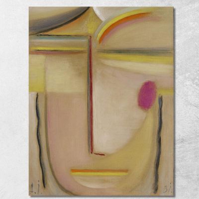 Abstract Head Gold And Pink Alexej von Jawlensky avj8 canvas print 