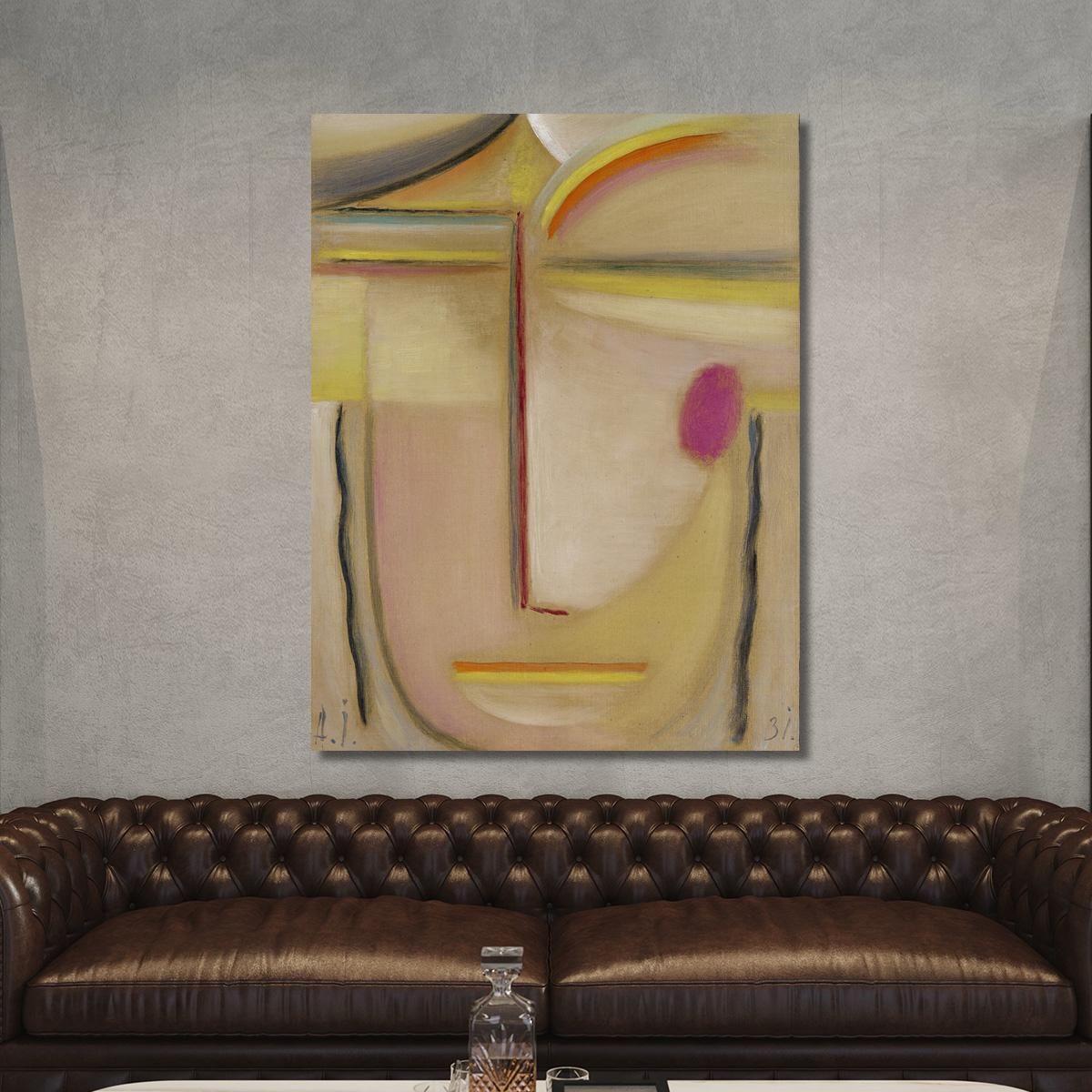 Abstract Head Gold And Pink Alexej von Jawlensky avj8 canvas print 