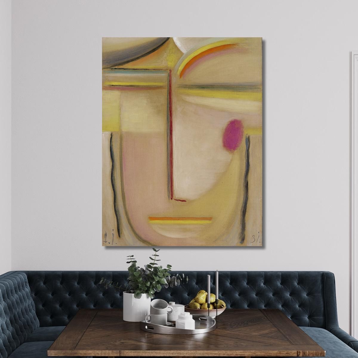 Abstract Head Gold And Pink Alexej von Jawlensky avj8 canvas print 