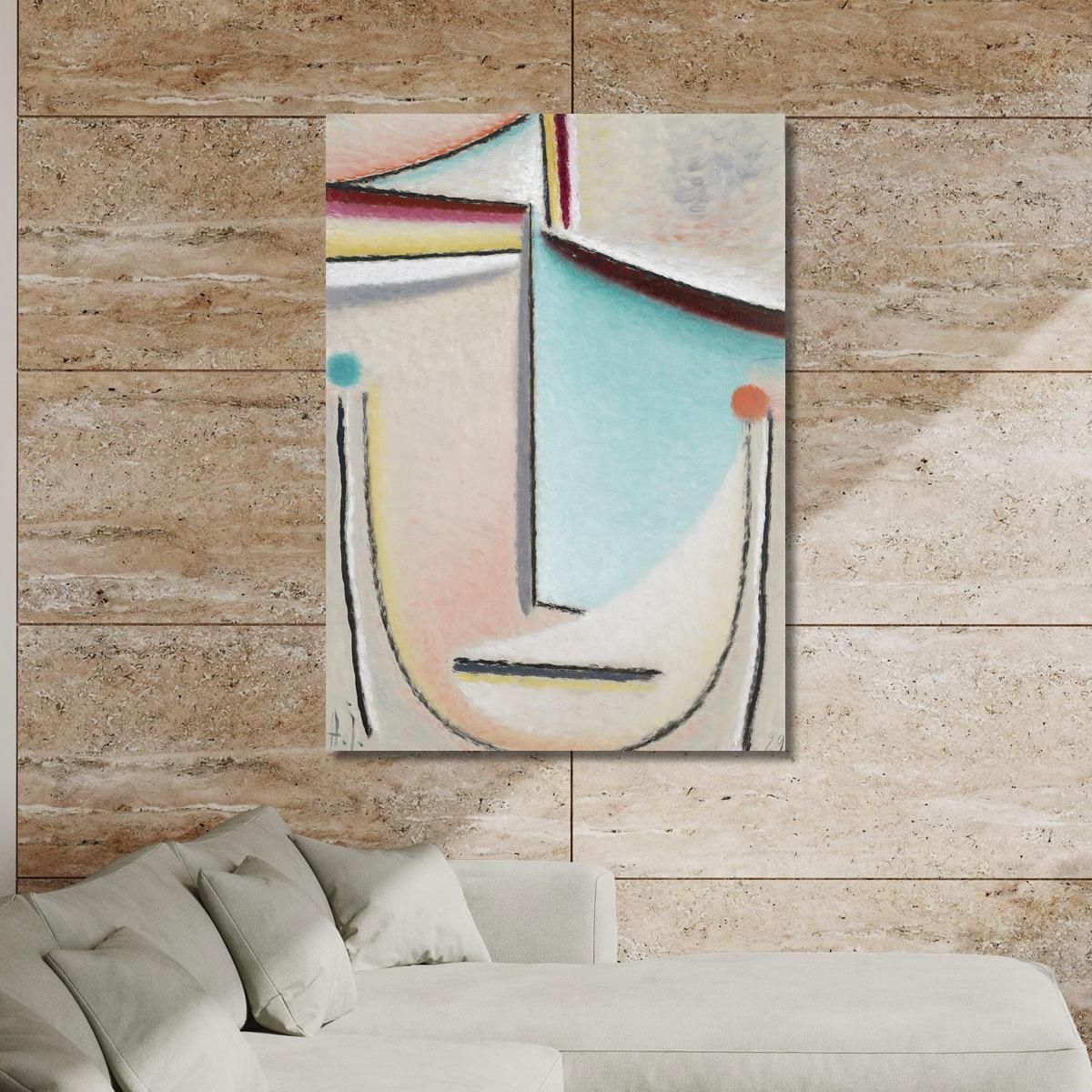 Abstract Head Pink-Light Blue Alexej von Jawlensky avj9 canvas print 