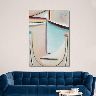 Abstract Head Pink-Light Blue Alexej von Jawlensky avj9 canvas print 