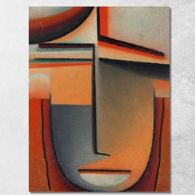 Abstract Head Tragic Alexej von Jawlensky, avj10 canvas print