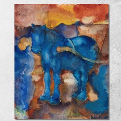 Blue Horse Alexej von Jawlensky avj15 canvas print 