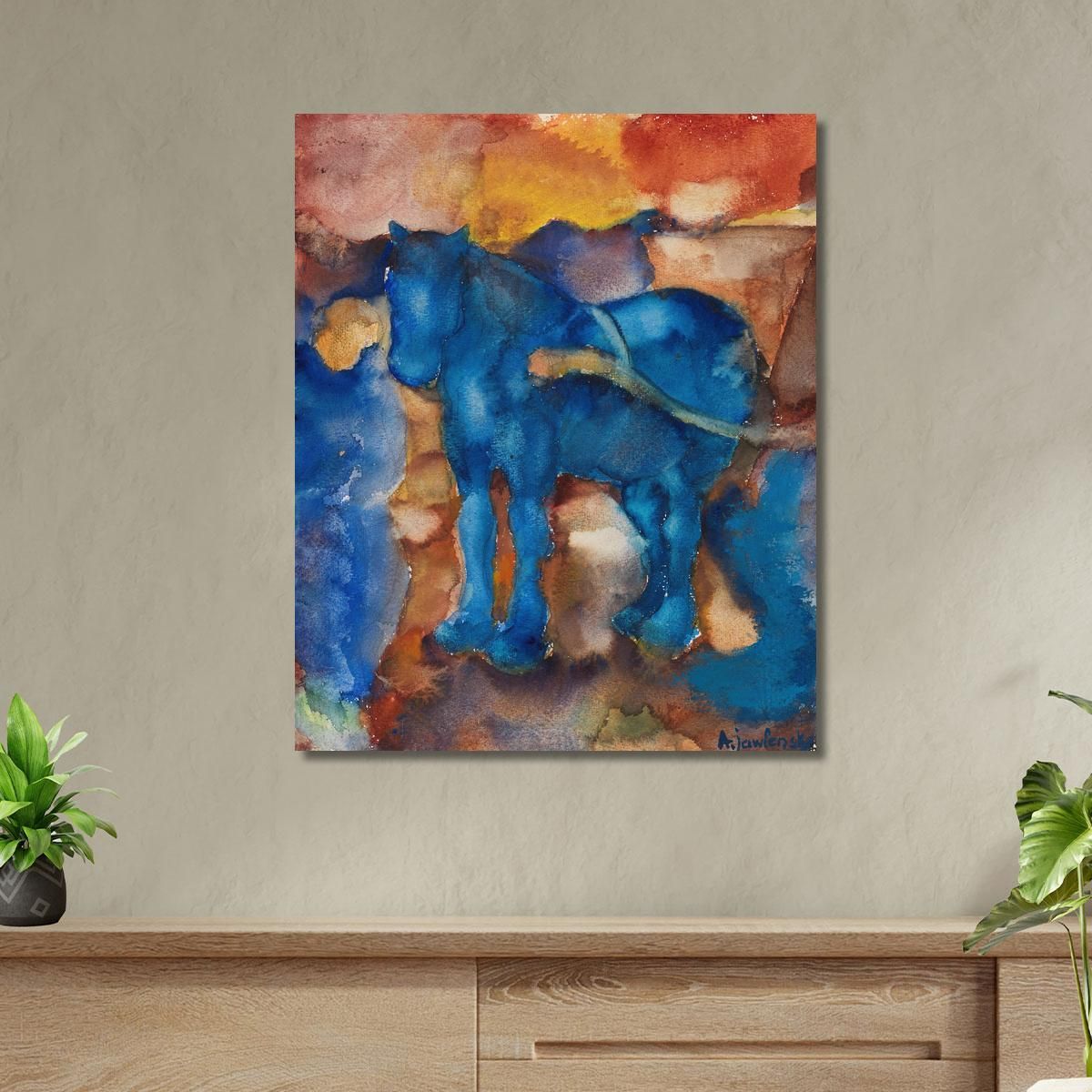 Blue Horse Alexej von Jawlensky avj15 canvas print 