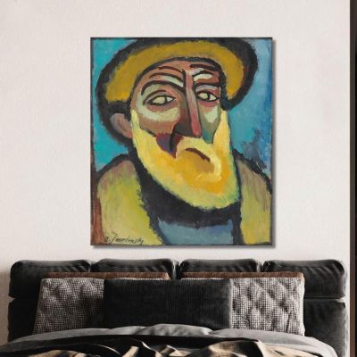 Bearded Old Man Alexej von Jawlensky avj21 canvas print 