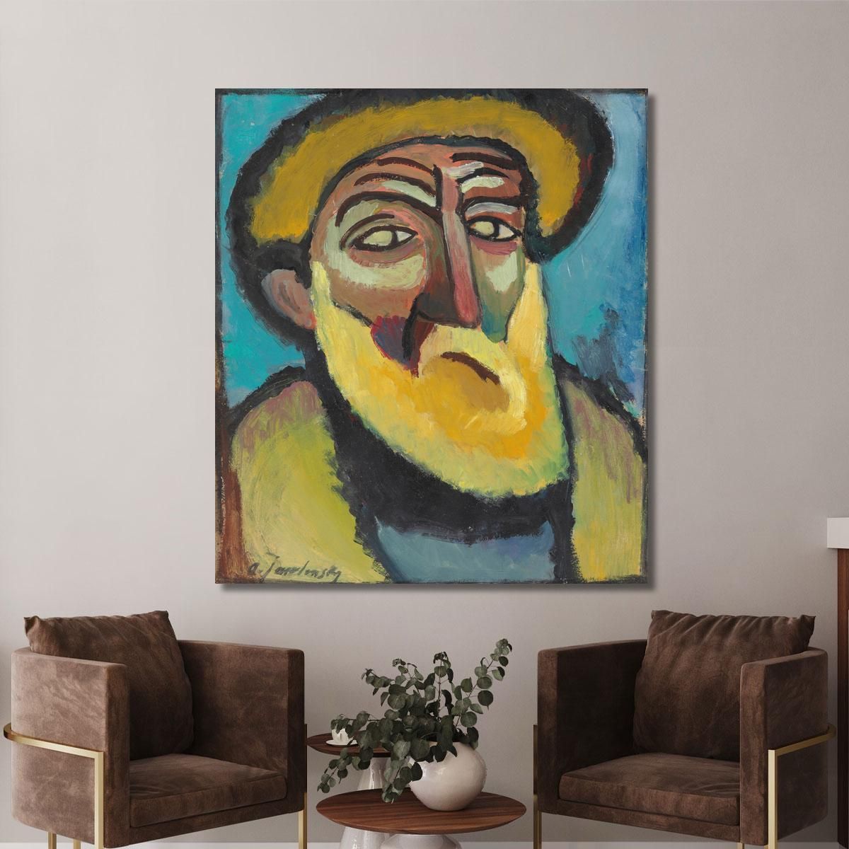 Bearded Old Man Alexej von Jawlensky avj21 canvas print 