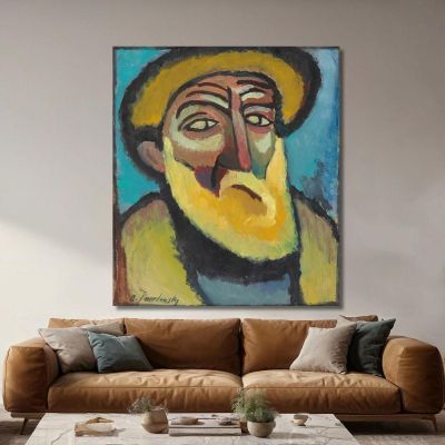 Bearded Old Man Alexej von Jawlensky avj21 canvas print 