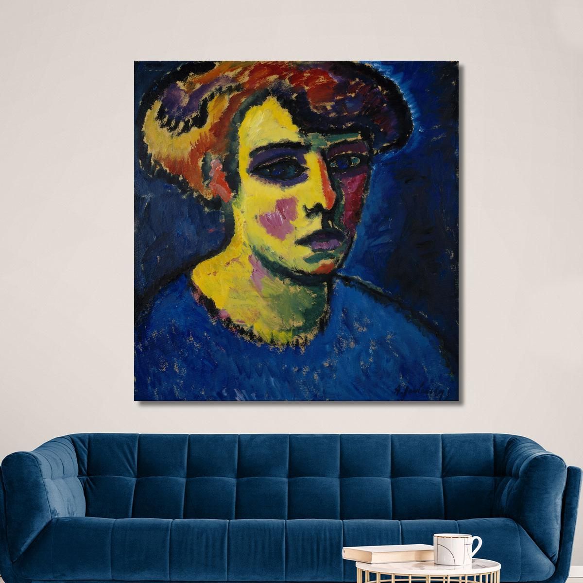 Frauenkopf Head Of A Woman Alexej von Jawlensky avj29 canvas print 