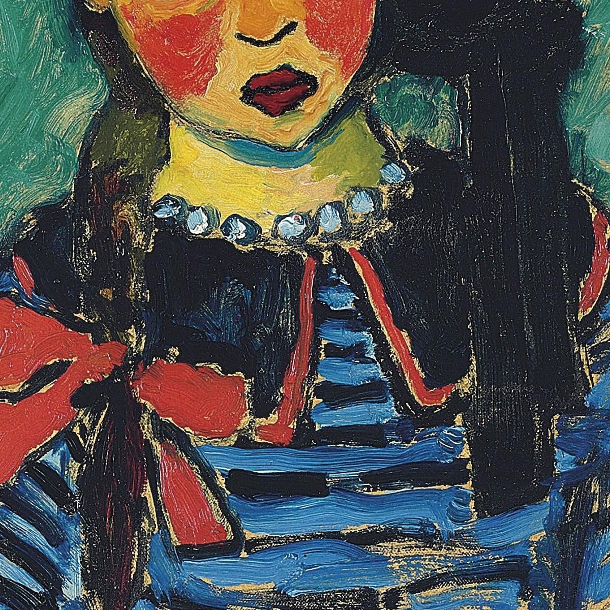 Girl With Red Ribbon Alexej von Jawlensky avj36 canvas print