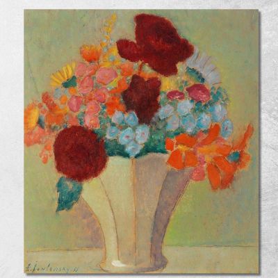 Large Still Life Bright Bouquet Alexej von Jawlensky avj38 canvas print 