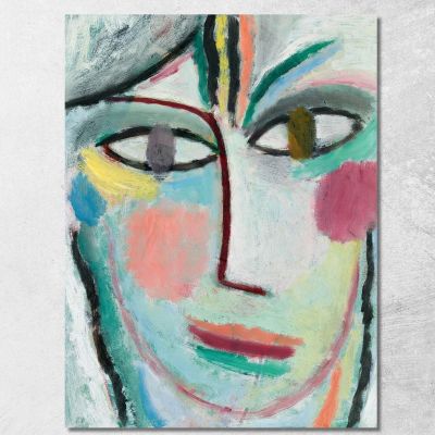 Head Of A Woman Femina Alexej von Jawlensky avj39 canvas print 