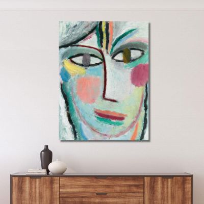 Head Of A Woman Femina Alexej von Jawlensky avj39 canvas print 