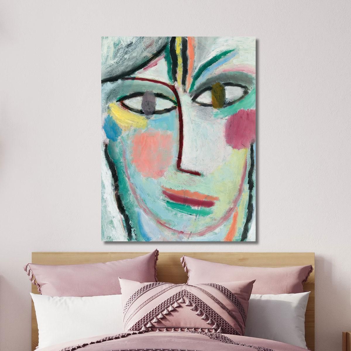 Head Of A Woman Femina Alexej von Jawlensky avj39 canvas print 