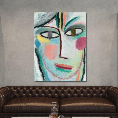 Head Of A Woman Femina Alexej von Jawlensky avj39 canvas print 