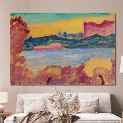 Landscape Lake Geneva Alexej von Jawlensky avj47 canvas print 