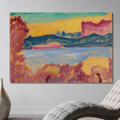 Landscape Lake Geneva Alexej von Jawlensky avj47 canvas print 