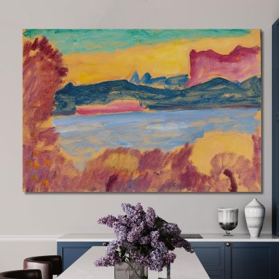 Landscape Lake Geneva Alexej von Jawlensky avj47 canvas print 