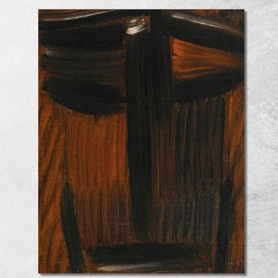 Meditation Black-Orange Glowing Alexej von Jawlensky, avj66 canvas print