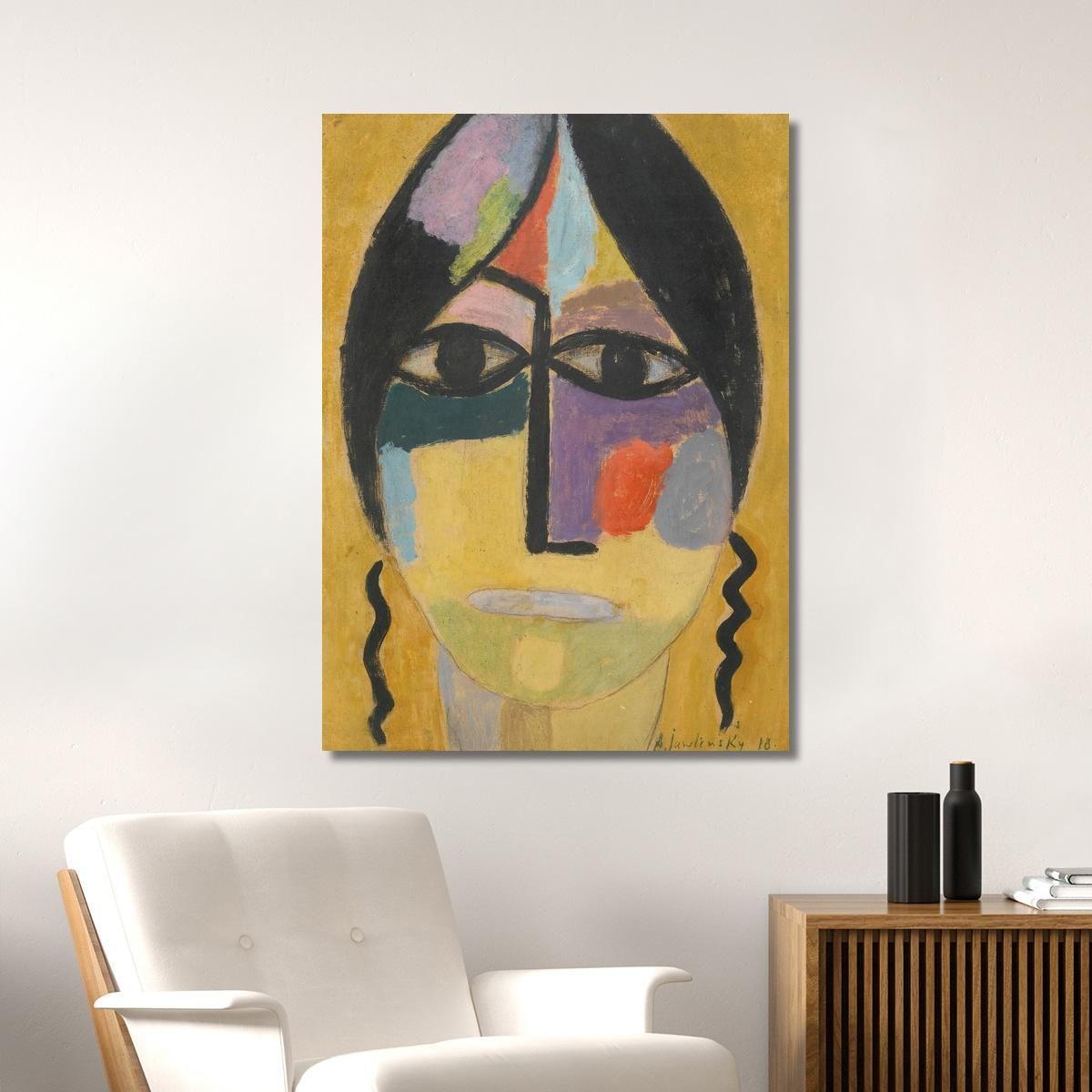 Mystical Head Raven Wings Iv Alexej von Jawlensky avj74 canvas print 