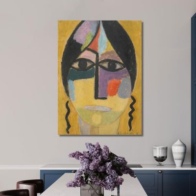 Mystical Head Raven Wings Iv Alexej von Jawlensky avj74 canvas print 