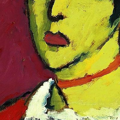 Schokko With Wide-Brimmed Hat Alexej von Jawlensky avj84 canvas print