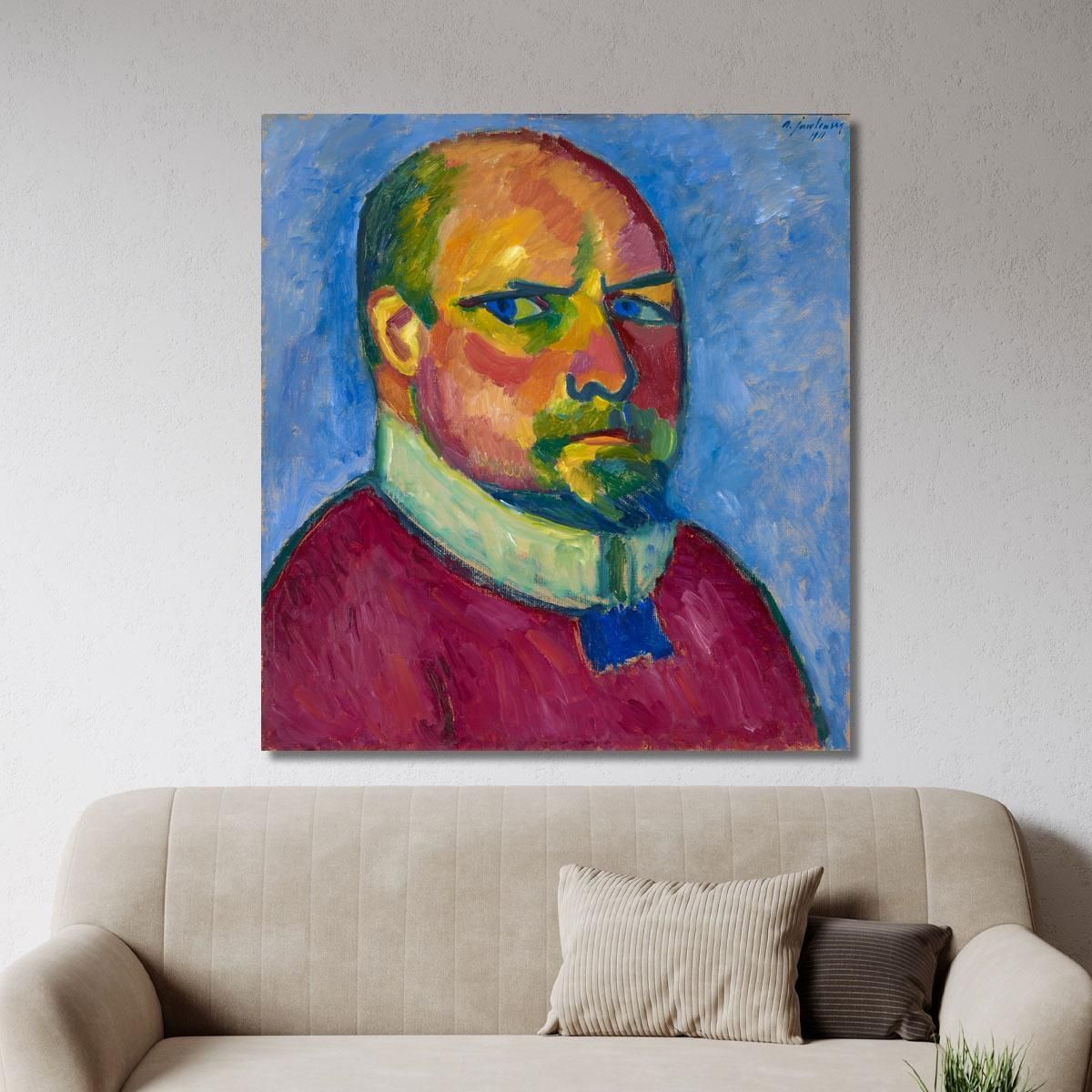 Self-Portrait Alexej von Jawlensky avj87 canvas print 