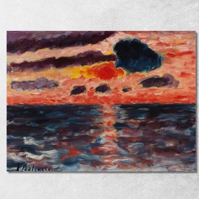 Sunset Borkum Alexej von Jawlensky avj91 canvas print 