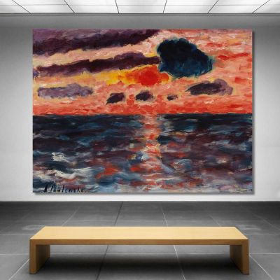 Sunset Borkum Alexej von Jawlensky avj91 canvas print 