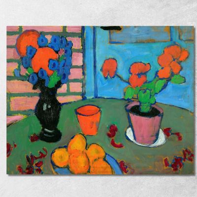 Still-Life With Flowers And Oranges Alexej von Jawlensky avj101 canvas print 