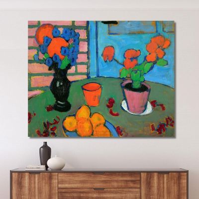 Still-Life With Flowers And Oranges Alexej von Jawlensky avj101 canvas print 