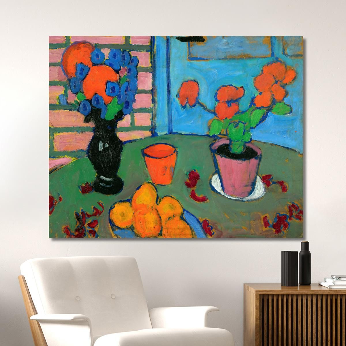 Still-Life With Flowers And Oranges Alexej von Jawlensky avj101 canvas print 