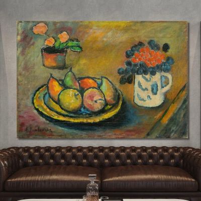 Still Life With Pears And Apples Alexej von Jawlensky avj102 canvas print 