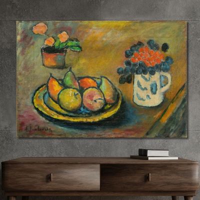 Still Life With Pears And Apples Alexej von Jawlensky avj102 canvas print 