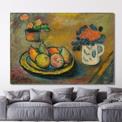 Still Life With Pears And Apples Alexej von Jawlensky avj102 canvas print 