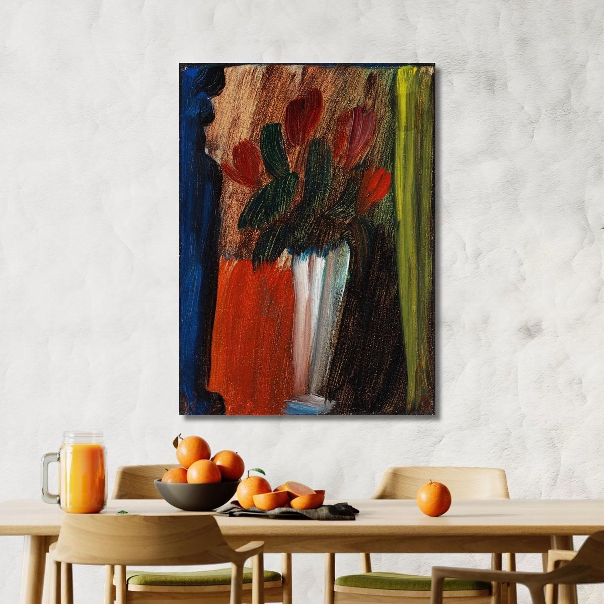 Still Life Flowers In White Vase Alexej von Jawlensky avj105 canvas print 