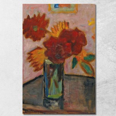 Still Life Still Life With Flowers Alexej von Jawlensky avj106 canvas print 