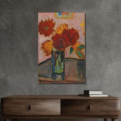 Still Life Still Life With Flowers Alexej von Jawlensky avj106 canvas print 