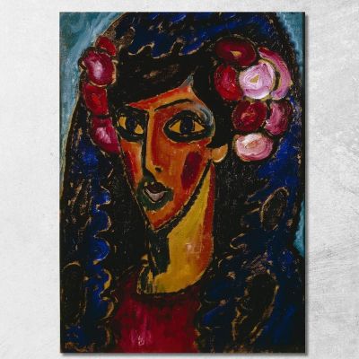 The Blue Mantilla Alexej von Jawlensky avj114 canvas print 