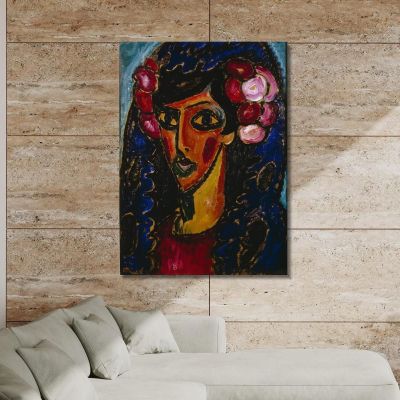 The Blue Mantilla Alexej von Jawlensky avj114 canvas print 