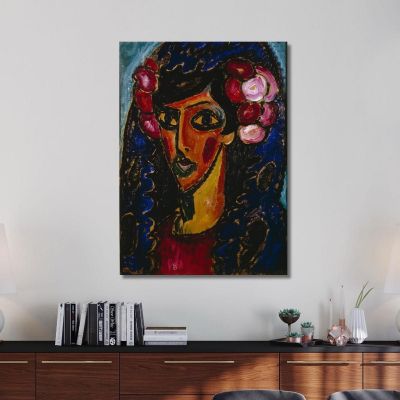 The Blue Mantilla Alexej von Jawlensky avj114 canvas print 